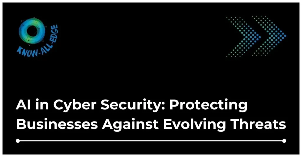 Role of AI in cyber security